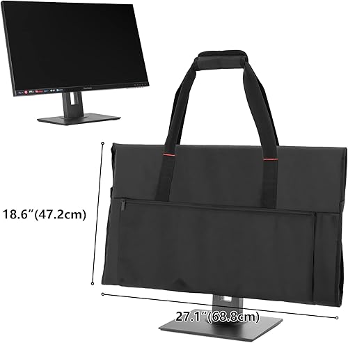Miniatura 7 de Trunab Funda de transporte de viaje para pantallas LCD y monitores de 27", con forro acolchado de terciopelo, bolsa protectora para monitor