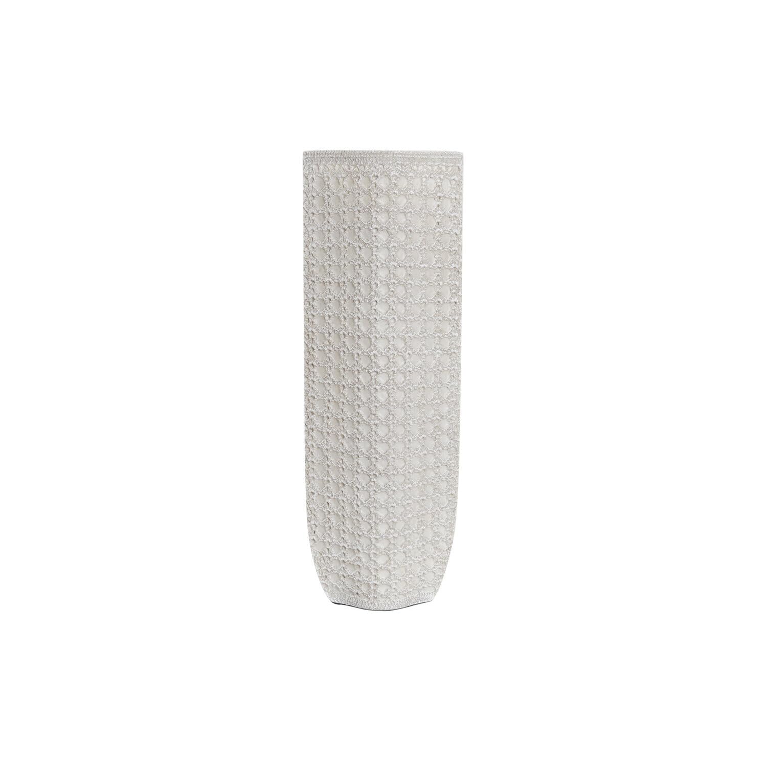 VASE RESIN 17X10X47 WHITE, Multicolor