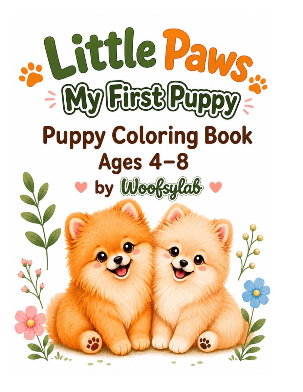 Little Paws: My First Puppy: Puppy Coloring Book for Kids Ages 4–8