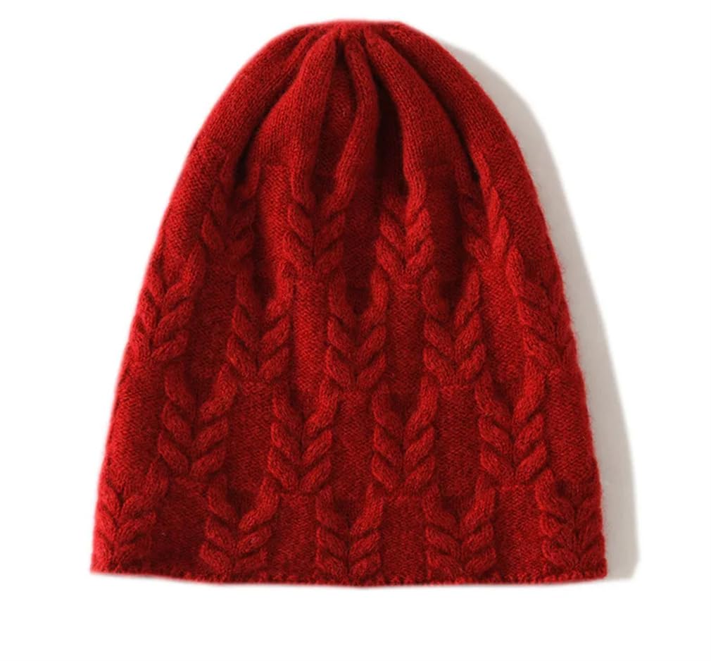 Cashmere lavorato a maglia berretti per le donne inverno caldo morbido Skullies cappello per le donne moda cranio Caps
