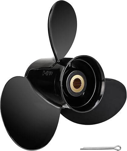 Meruzue Hélice fuera de borda de aluminio mejorada de 14 12 pulgadas x 19 pulgadas, compatible con Volvo Penta SX Drive todos los modelos de motores