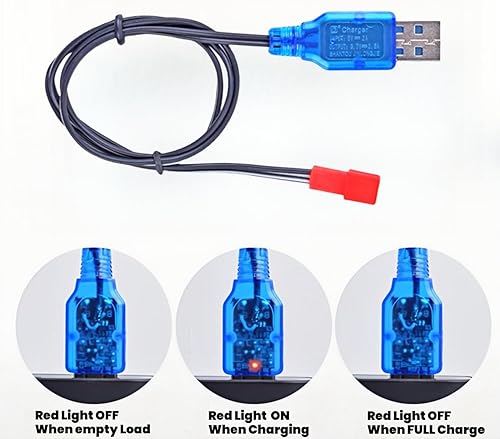 Miniatura 6 de 3.7V 1800mah Lipo batería JST Plug 25C para RC Quadcopter Drone Batería 2 Pack con 3.7V cargador de batería