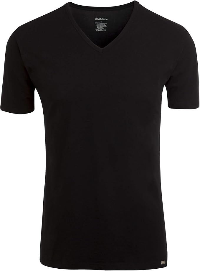 Jockey® Modern Stretch VNeck TShirt, Black, Size XL Amazon.co.uk