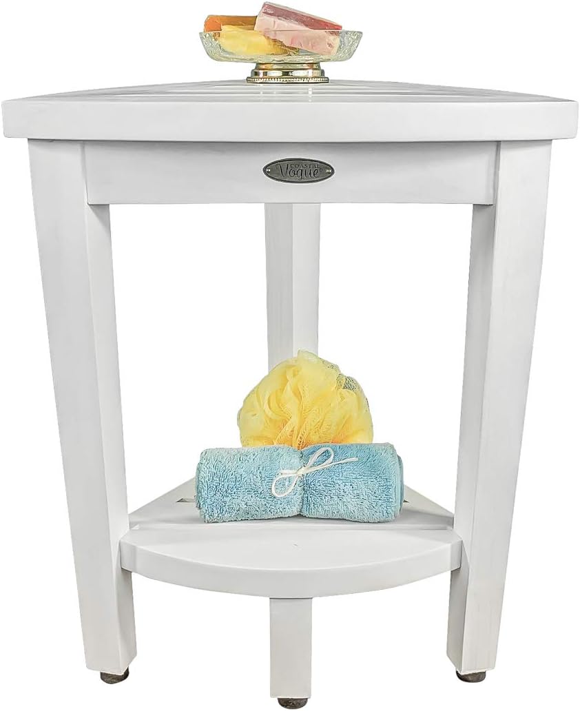 Up To 60% OFF CoastalVogue Oasis Shower Stool, Driftwood