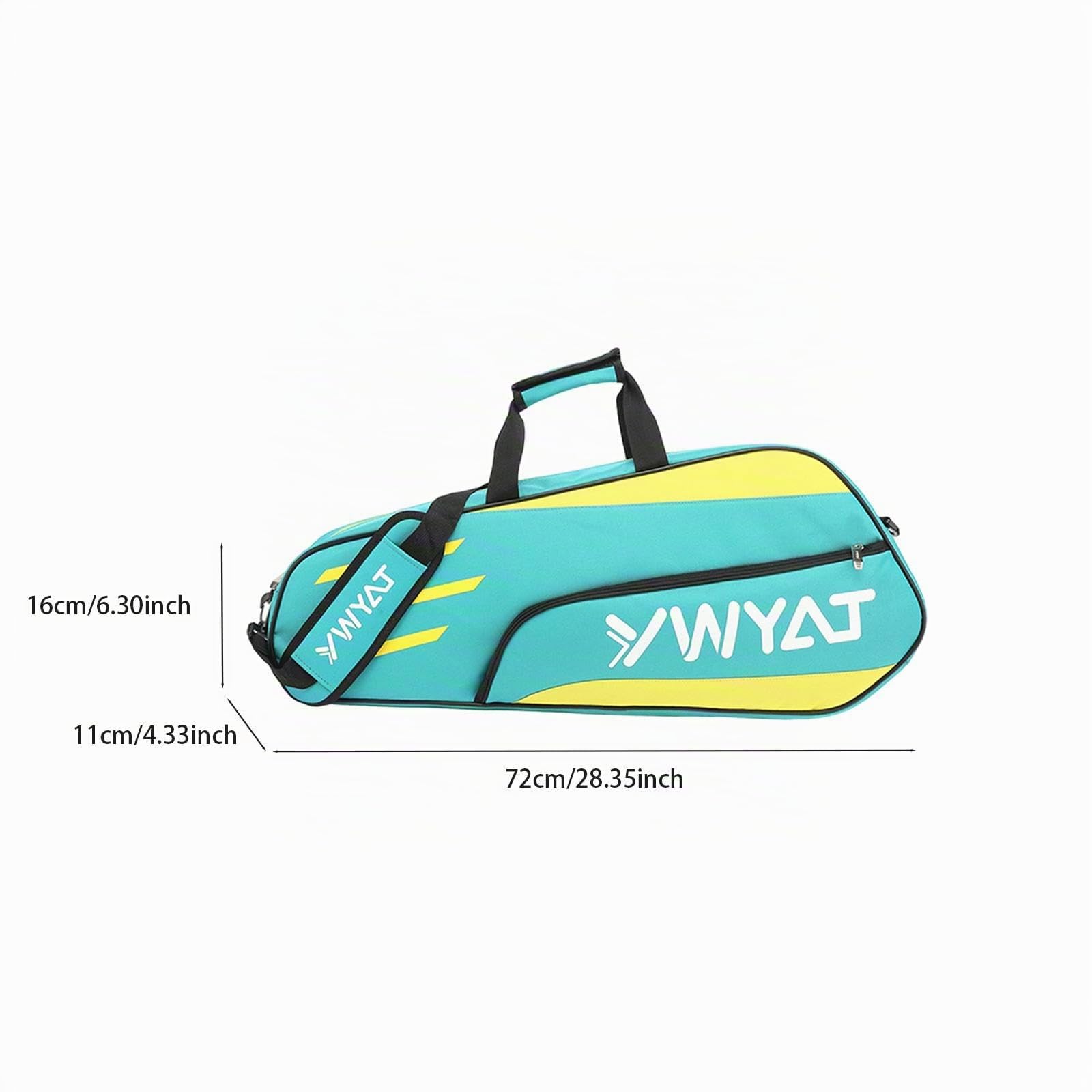 Sac de Badminton pour 3 Raquettes Imperméable - Housse de Tennis Portable avec Bandoulière pour Sports