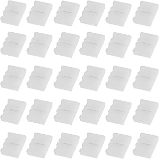 100 Pcs Buckle flexible LED strip lights LED tape light LED lighting strips light strip connectors Terminal Extension Connector Snap Down plastic white bar Extension cord