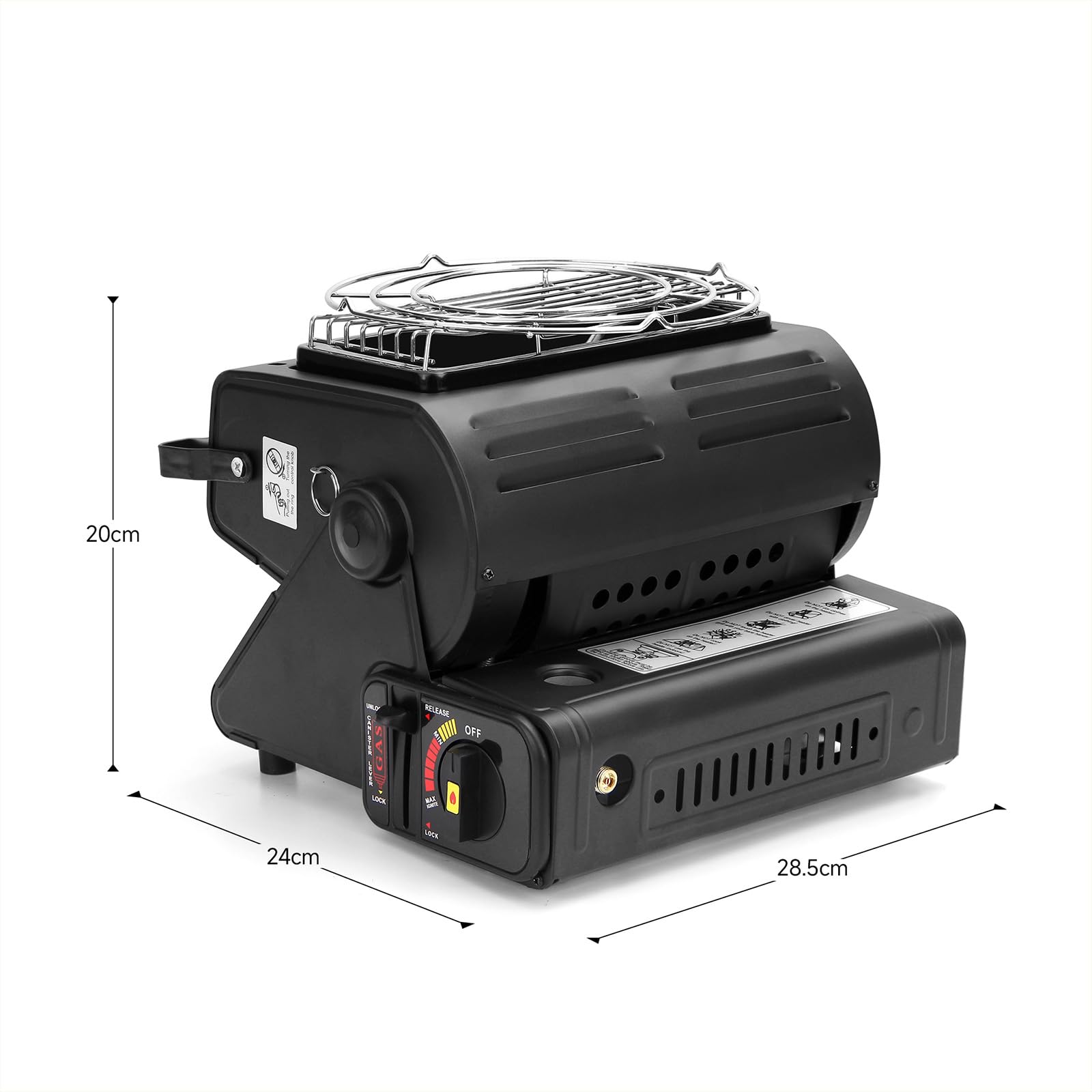 HOMELUX 1,3KW Gasheizung für Outdoor, Gasheizer, Gasheizung Camping, Heizung Ohne Strom, Gasheizstrahler, Campingheizer, Heizstrahler (HH-808B)