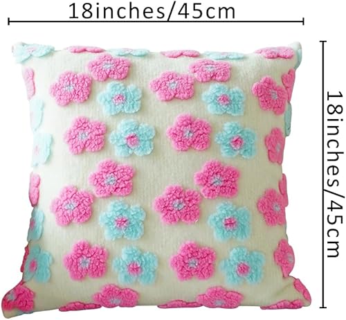 Miniatura 6 de SKXKJian Paquete de 2 fundas de almohada decorativas de Navidad, suaves y esponjosas para dormitorio, de 18 x 18 pulgadas, de piel sintética, con