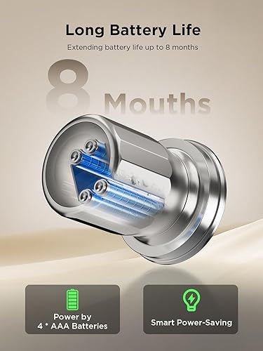 Miniatura 8 de TCL K1 Smart Knob, Fingerprint Door Knob with Lock, Keyless Entry Biometric Electronic knob, App Control & Code Keypad Door Lock for Bedroom,