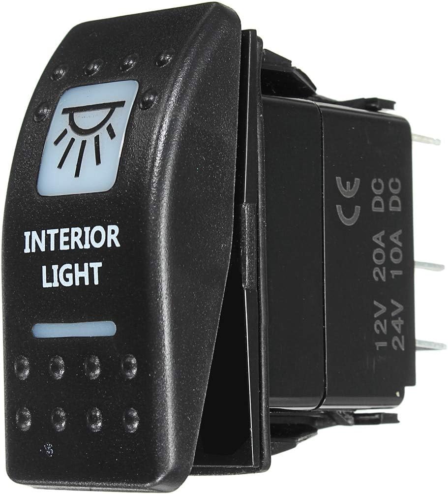 Rocker Switch for UTV ATV Off-Road Can-Am Maverick X3 2017 2018 (Interior Light (White LED))