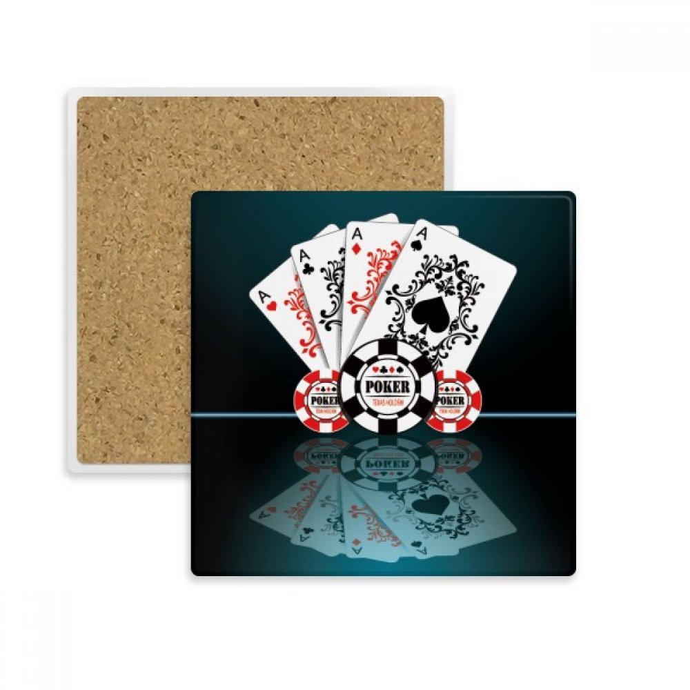 Cartes à jouer motif carré coaster absorbant multicolor de boissons