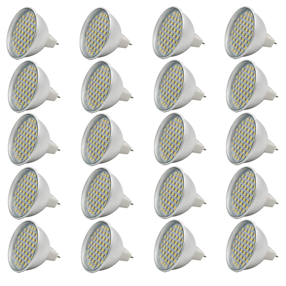 Mengjay 20 Stück GU5.3 LED Warmweiß MR16 12V 4.5W Ersatz für 40W Halogen Lampen GU5.3 3000K 400 Lumen Birne Leuchtmittel 120°Abstrahwinkel Spot Nicht Dimmbar Ø49x 49 mm