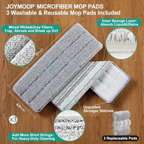 Joymoop 21-D-01-JM Mop And Bucket With Wringer Set For Home, Flat Mop And Bucket System, Mops For Floor Cleaning And Wall Cleaner thumb #4