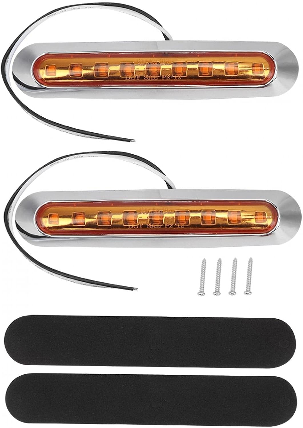 Side Marker Light,2 pcs / 4 pcs 9 Truck Side Marker Trailer Warning Lights LED Side