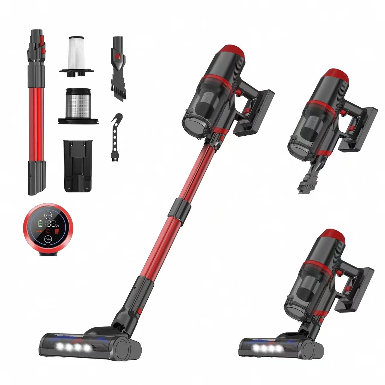 Stick Cordless Vacuum Cleaners for Home 3 Suction Modes HEPA VA007