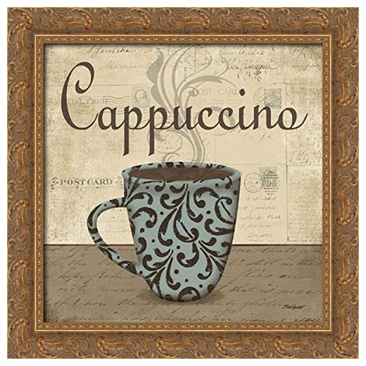 Williams, Todd 20x20 Gold Ornate Framed Canvas Art Print Titled: Cappuccino