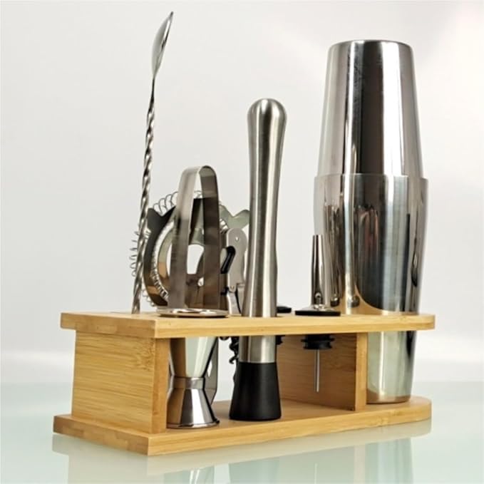 Set de 10 Piezas para Bar Coctelería con Stand Acero Inoxidable miniatura 4