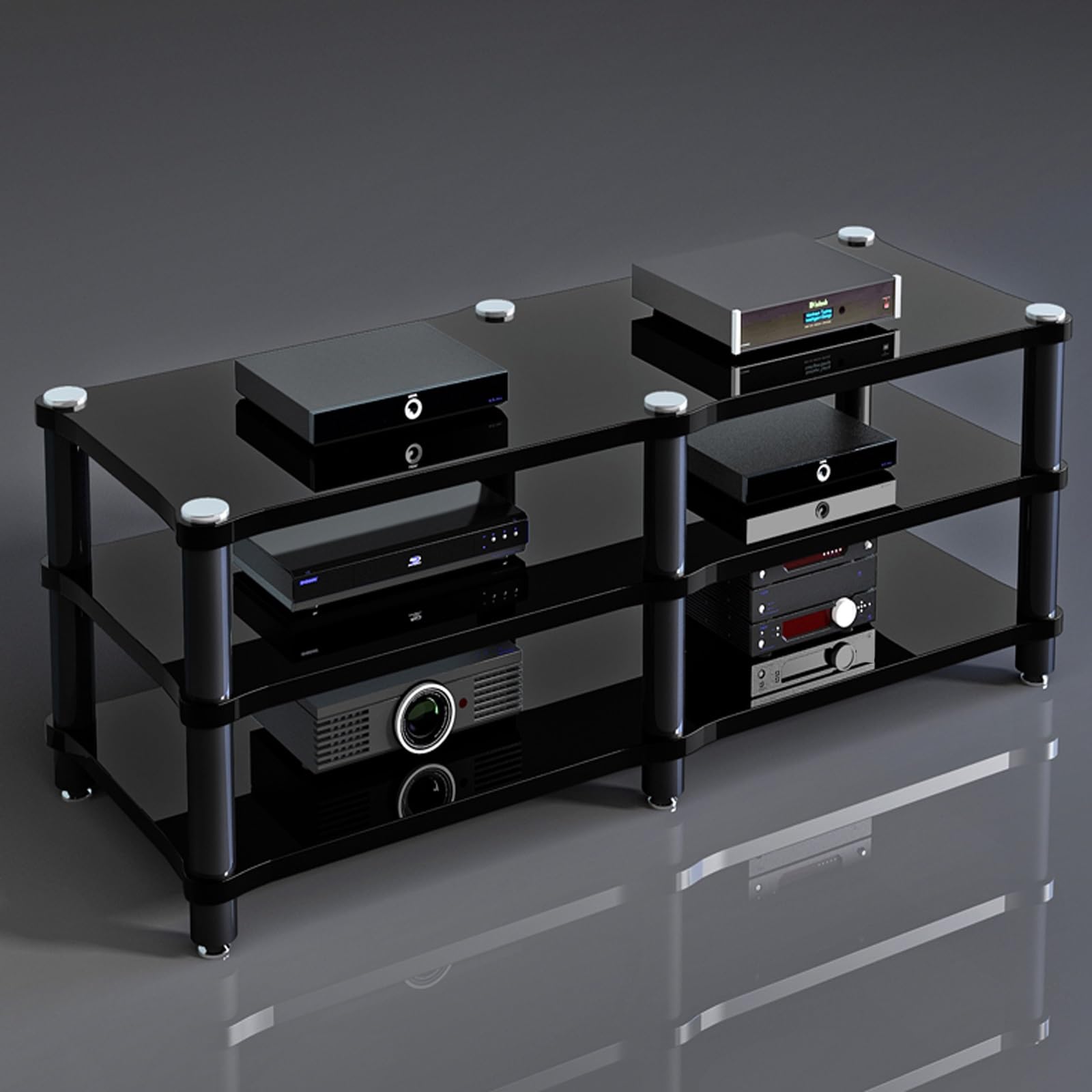 Moderno supporto per dischi in vinile, elegante armadietto per ufficio, soggiorno e studio di registrazione, nero, 120 x 48 x 54 cm, soluzione perfetta per gli amanti della musica