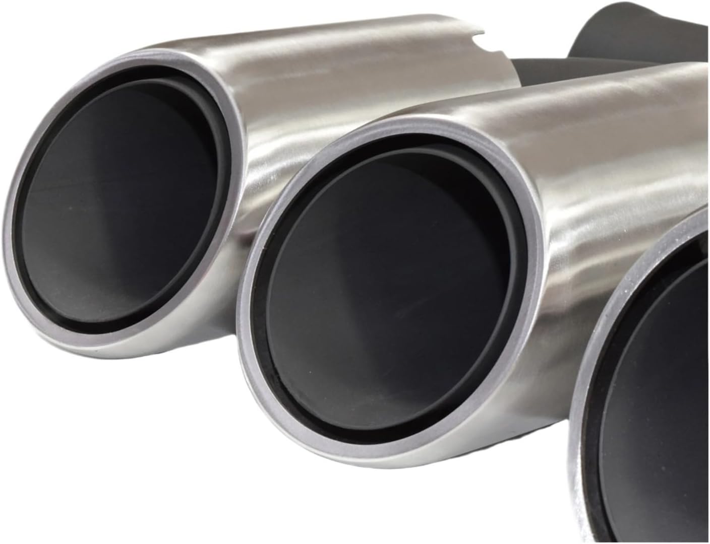 Car Accessories Quad Exhaust Tip Compatible For Porsche Cayenne 958 92A V6 V8 2011-2014 Black Rear Exhaust Tip Exhaust System Muffler(Black Long)