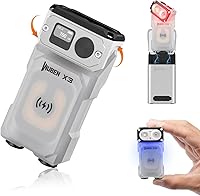 Vista 12 de WUBEN X3 Mini Linterna con Caja de Carga Recargable 180 Grados Llavero EDC Linterna Giratoria Ip65 Impermeable Imán Linternas de Bolsillo 10 Modos