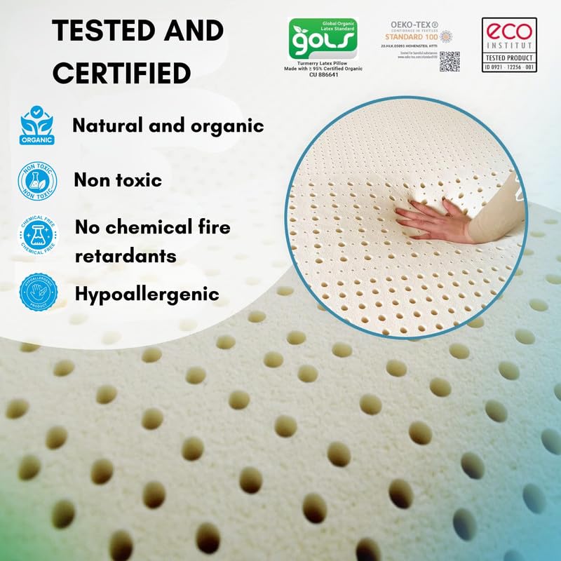 Image of SLEEPSPA Balance - Orthopedic Mattress with Plant-Based Cellulose Foam and & Pin-Core Natural Latex - Chemical-Free | 7-Zone Support, Anti-Allergy | Dual Comfort | 10 -Year Warranty 75X36X8 Inch