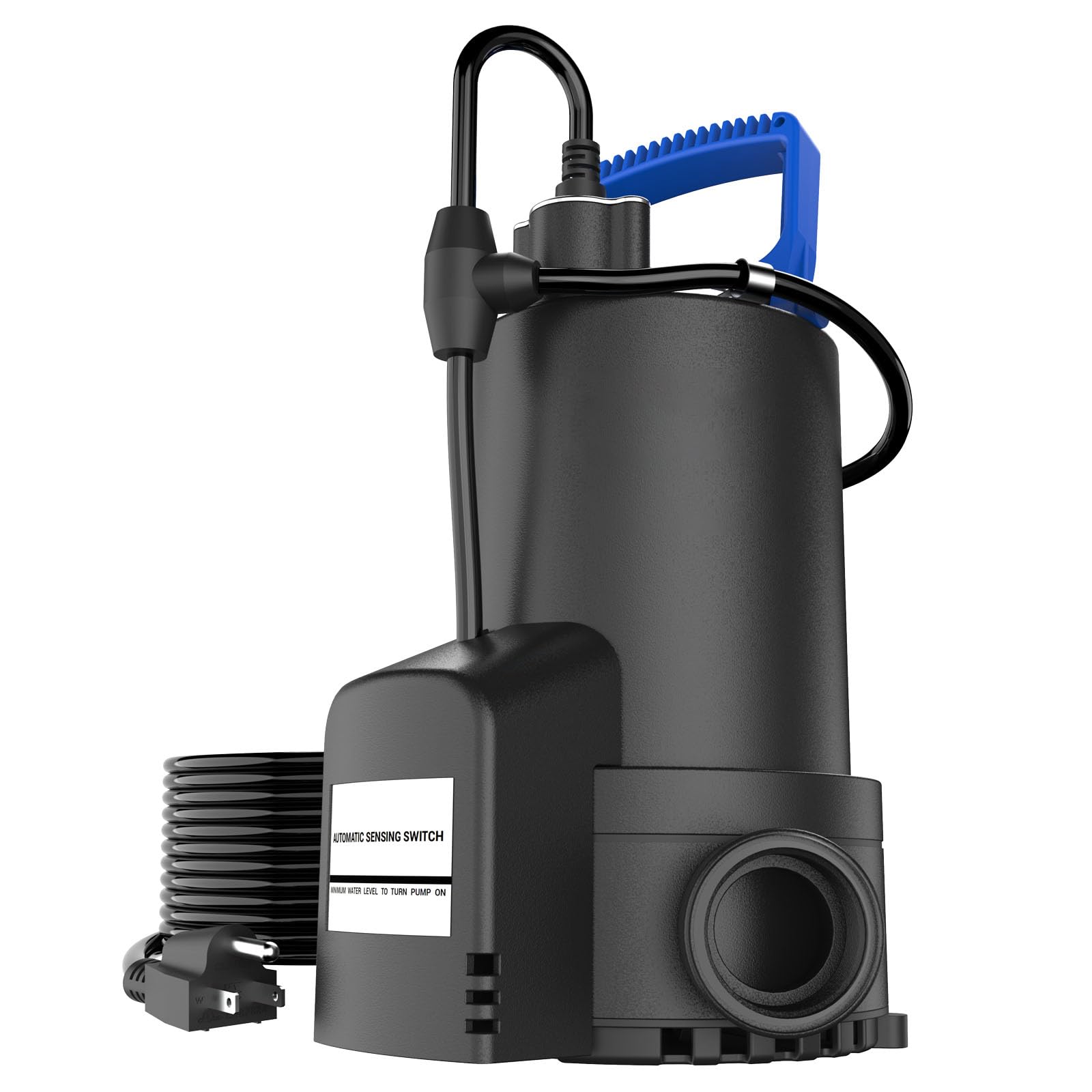 AgiiMan 1.5HP Automatic Submersible Sump Pump, 3000GPH Water Pump Utility Pump for Pool Draining, High Flow Water Removal, with 10FT ?Power Cord for Flooded Area, Swimming Pool, Flooded House Basement