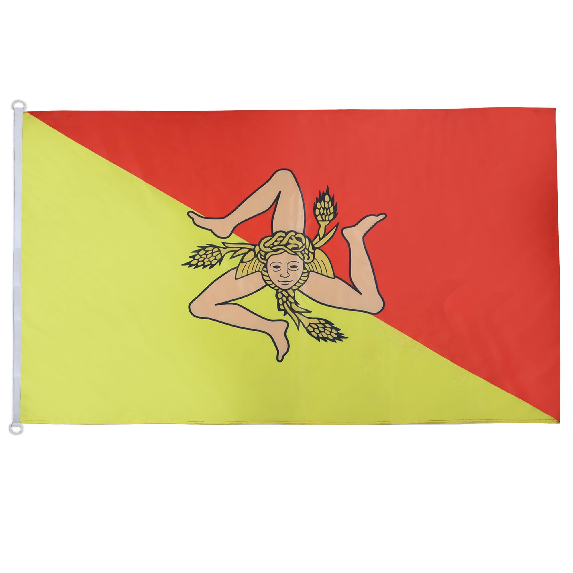 Drapeau Sicilien Italie 150x90 cm grand format résistant vent extérieur