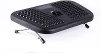 Apoio Pés Ergonômico Roldana Central 1.5.2.1 Preto Resolve