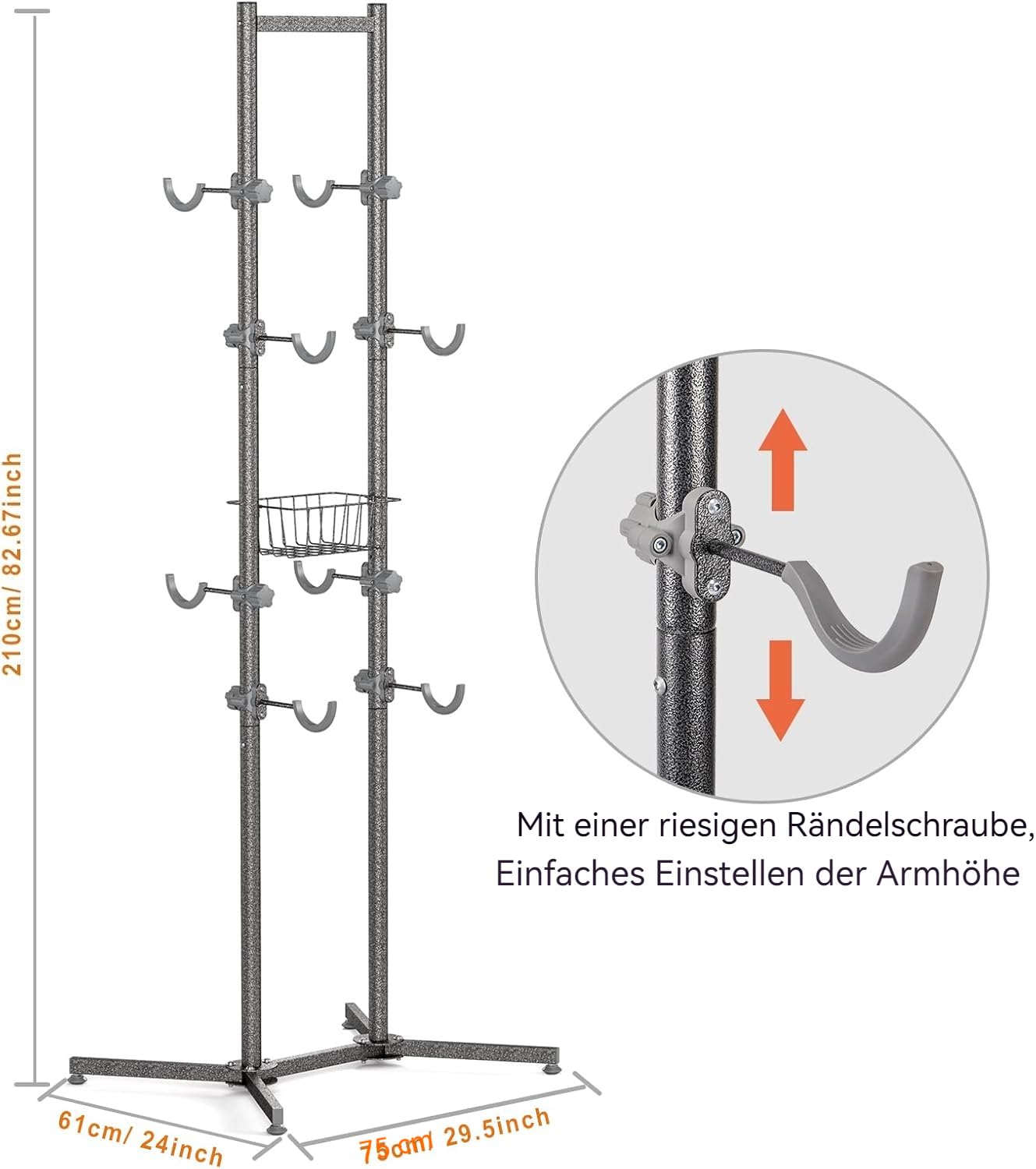CXWXC Fahrradständer Boden Für 4 Fahrräder Belastbar bis 70kg/160 Pound Fahrrad Ständer Halter Indoor Garage Lagerung im Freien…