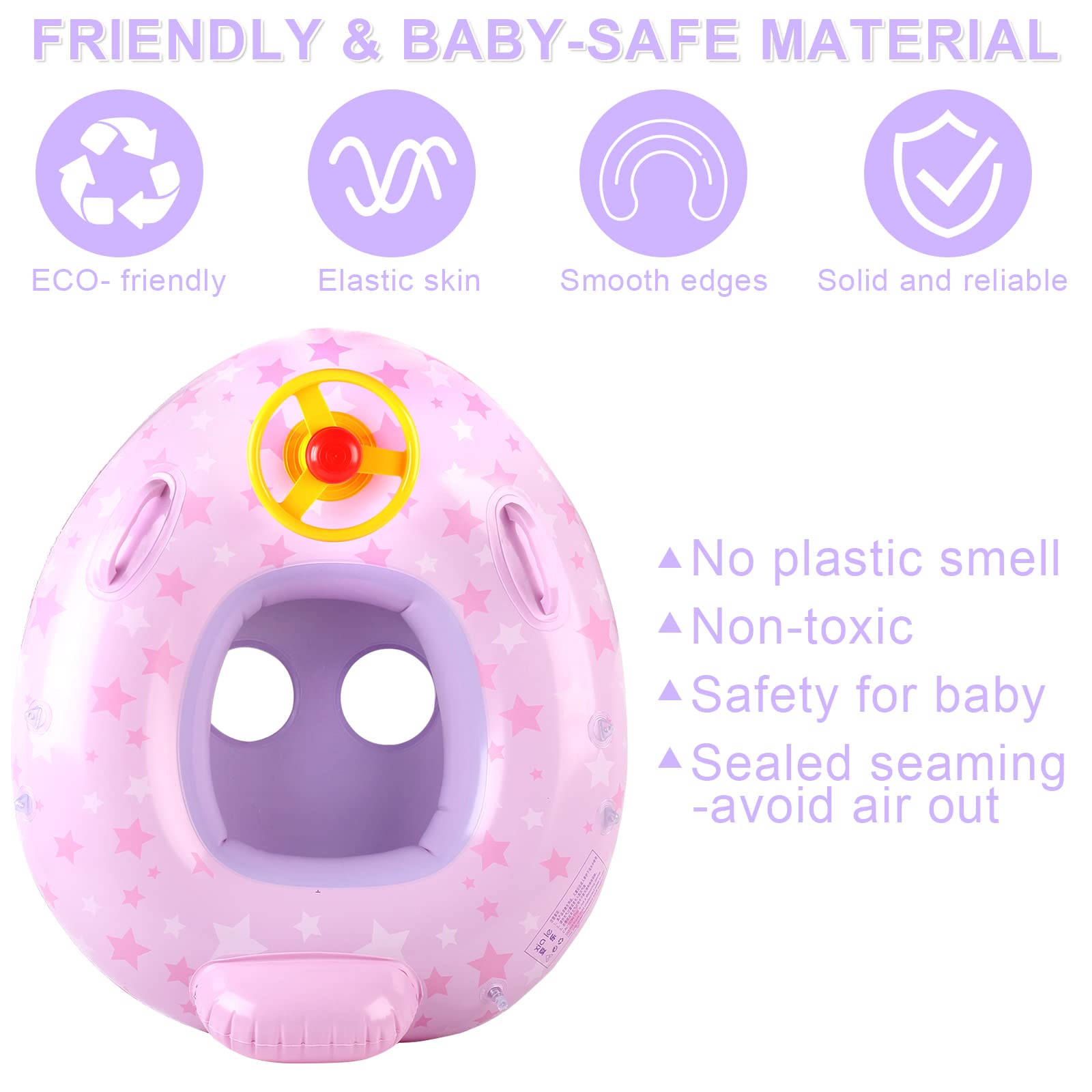 Bouée Bébé Avec Parasol UPF 50+ - Pour Enfants De 6 à 36 Mois