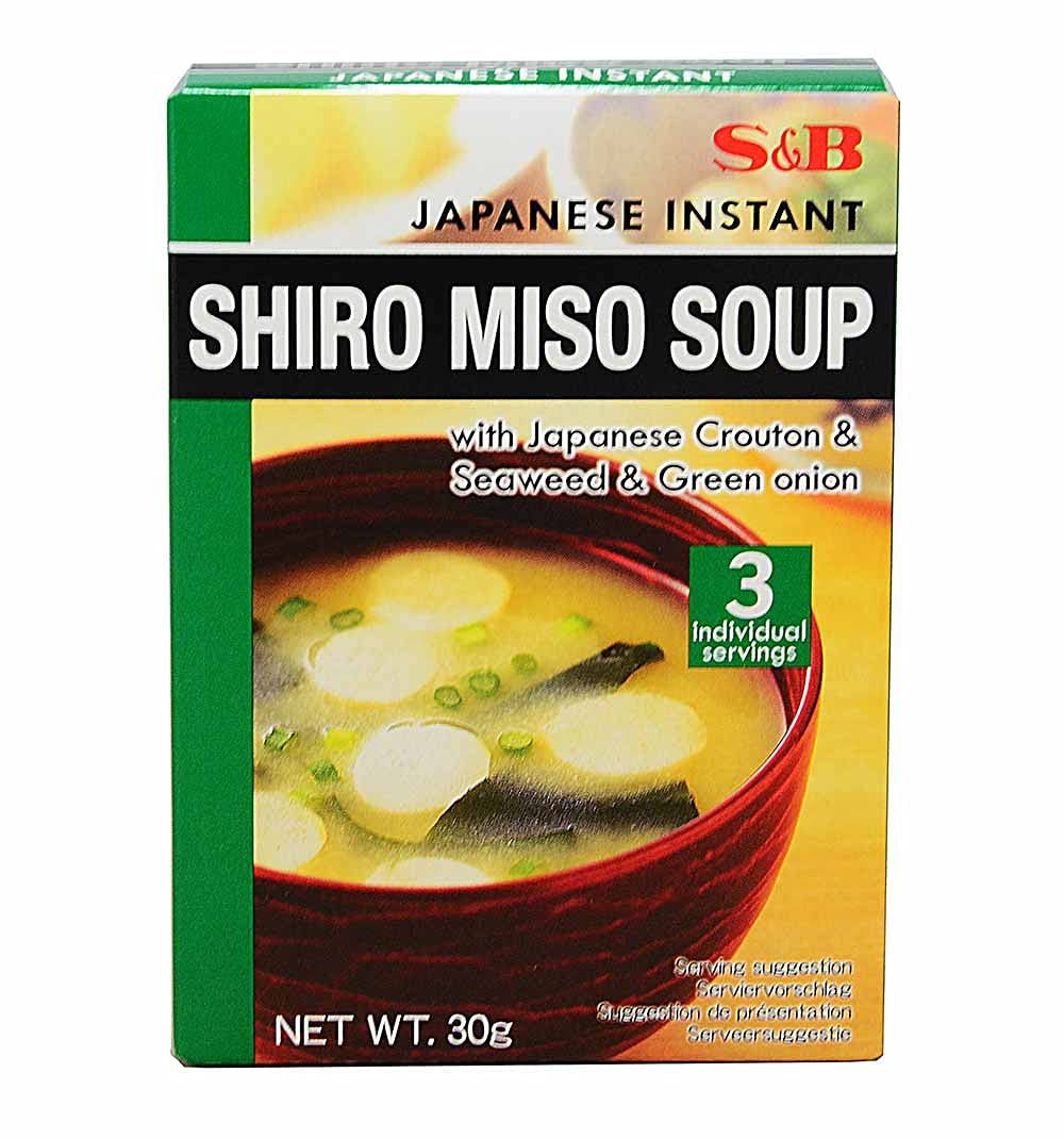 S&B Instant Soy Bean White Miso Soup, 30g