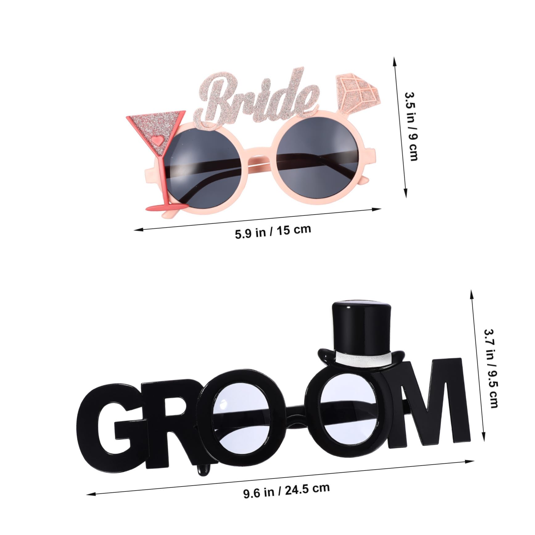 HOLIDYOYO Wedding Party Glasses for Adults Bachelor Party Ornament Bridal Shower Eyewear