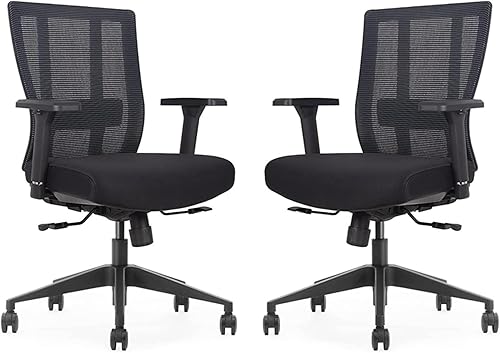 Miniatura 8 de GM Seating Silla ergonómica de sala de conferencias con respaldo de malla con asiento deslizante  Soporte lumbar ajustable, silla de escritorio para