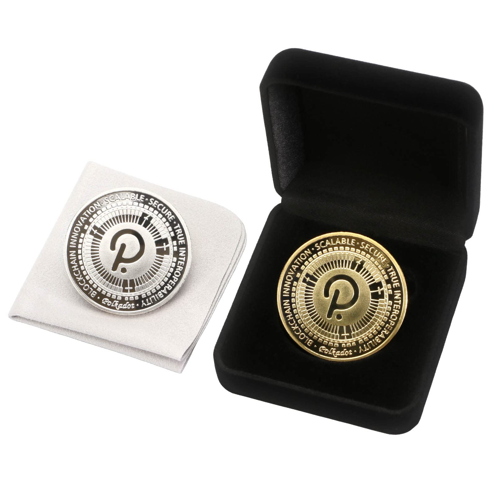 Amazon.com: PANDAPOLIS Gold Polkadot Coin Set Crypto Coins Commemorative  Golden DOT Coin Collector Gifts (Buy One Get One Silver Potkadot Coin) :  Office Products