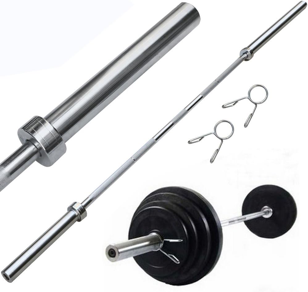 86" Chrome Olympic Barbell lifting Bar Weight Workout Gym Bench Workout 330 LB