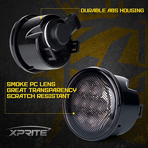 Image of Amber Smoked LED Turn Signal Lights w /Parking Compatible with 07-18 Jeep JK