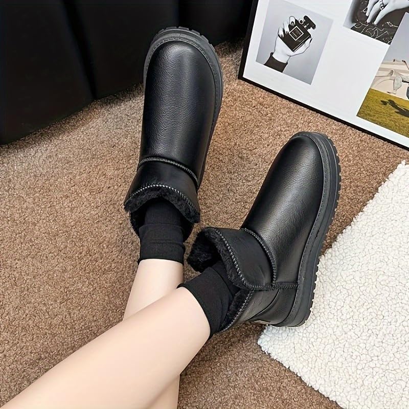 Women's stylish winter warm wool-lined ankle boots3