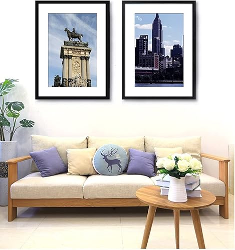 Miniatura 9 de PEALSN - Juego de 6 portarretratos de 11 x 17 pulgadas para fotos de 8 x 12 pulgadas con paspartú11 x 17 pulgadas sin paspartú, montaje en pared,