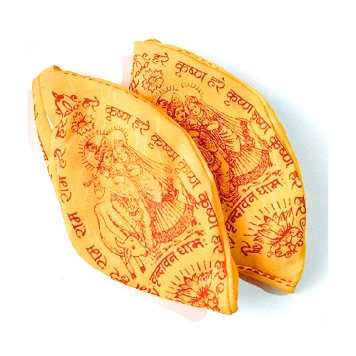 Bolsa de japa para meditación Hare Krishna: 2 unidades de algodón de Aashita Creations
