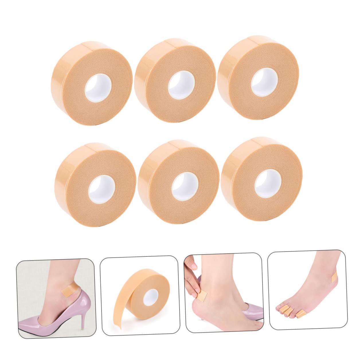 FRCOLOR Rouleaux Autocollants Anti-usure Pour Talons Hauts Pour Ampoules Talons Pieds Stickers Coussin Pour Chaussures à Talons Hauts Non- Fille Tapis Mousse Pe Ne Pas Suivre