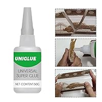 Vista 3 de Uniglue - Pegamento aceitoso de alta resistencia para soldadura de plástico, madera, cerámica, metal, súper pegamento universal, seco solo en 6-10