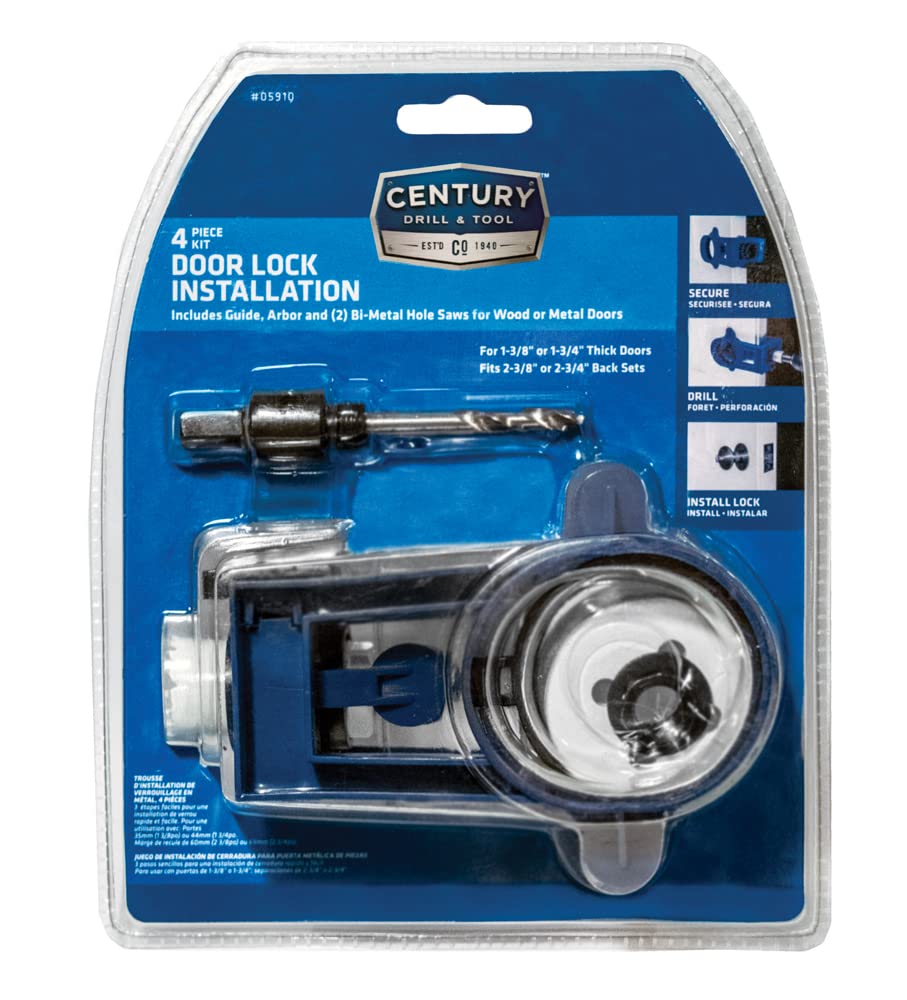 Century Drill & Tool 05910 Bi-Metal Door Lock Hole Saw Kit