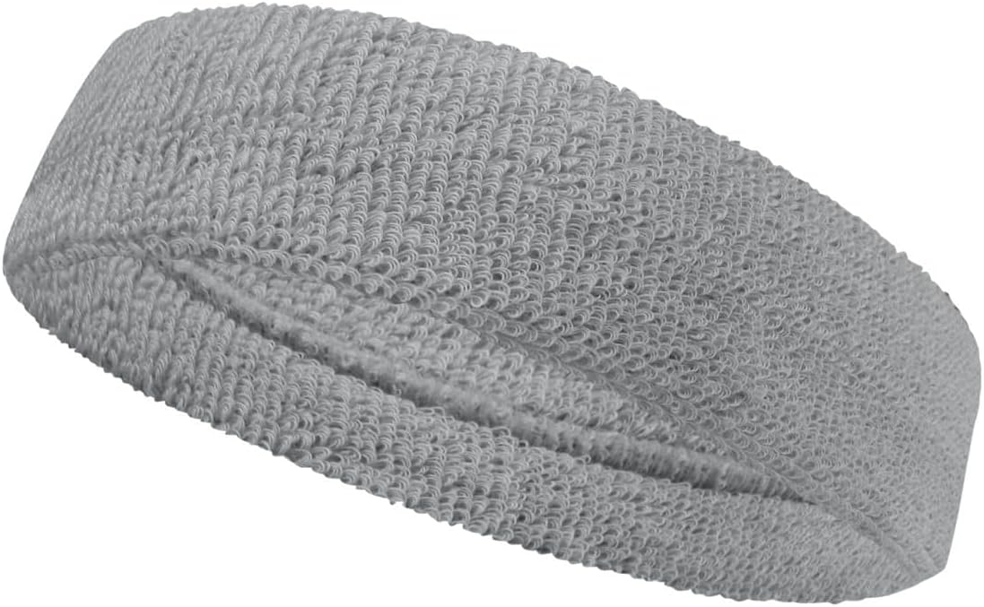 COUVER Sweatbands Sports Headband Moisture Wicking Athletic Cotton Terry Cloth Sweatband for Tennis, Basketball, Running, Gym, Working Out for Men & Women Multi-Packs