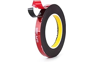 Double Sided Tape Mounting Tape 1/2" x 18 Ft, Superior Heavy Duty...
