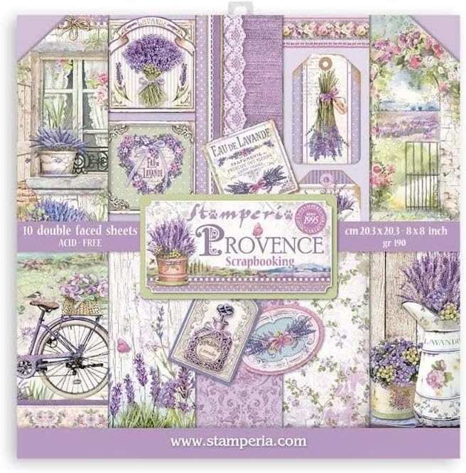 INTER, KFT Paper PAD 8X8 10PK, Provence, 10 Designs/1 Each