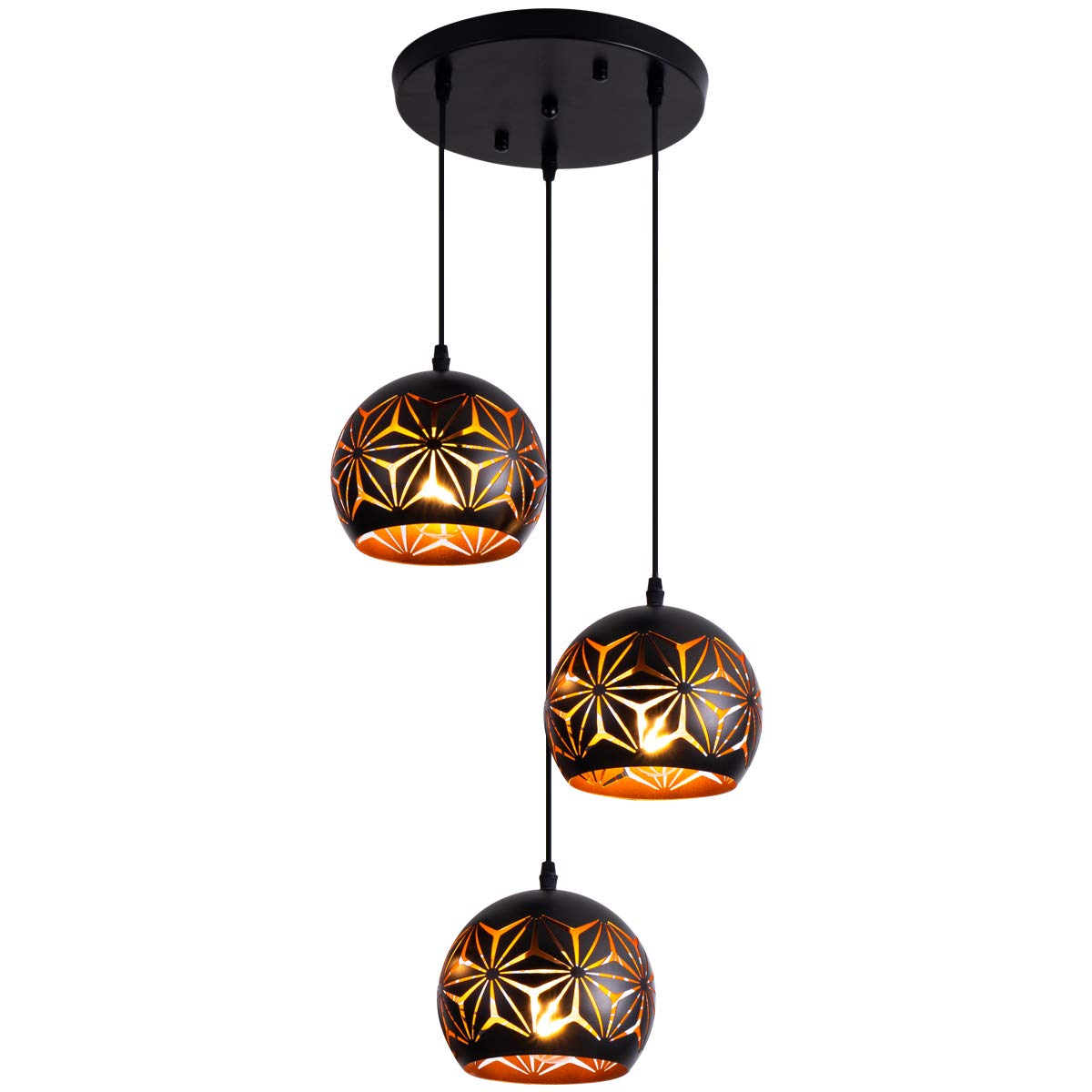 Buy Weesalife 3Light Pendant Light Industrial Cluster Hanging Pendant