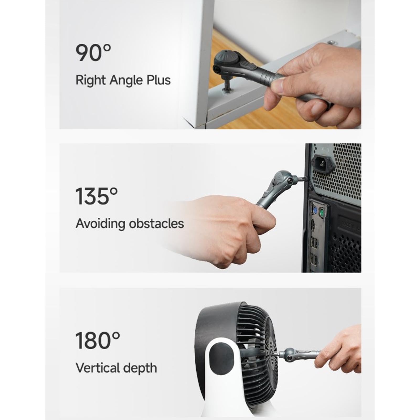 Luocute 40 en 1 Ajustes de Destornilladores Magnéticos, 45 Dientes Precisos de 180 ° de Destornilladores de Trinquete Universal, Accionamiento Magnético de Múltiples Bits, Kit de