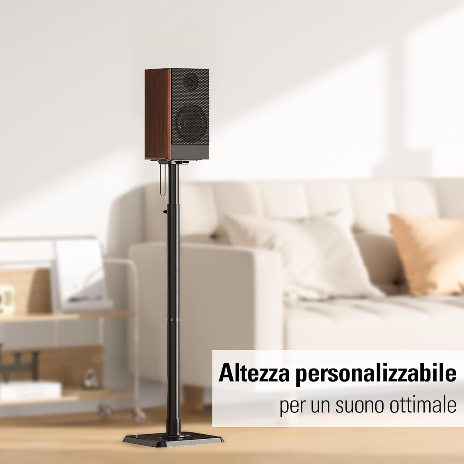 Mounting Dream Supporto altoparlante regolabile altezza per satelliti 5 kg set 2