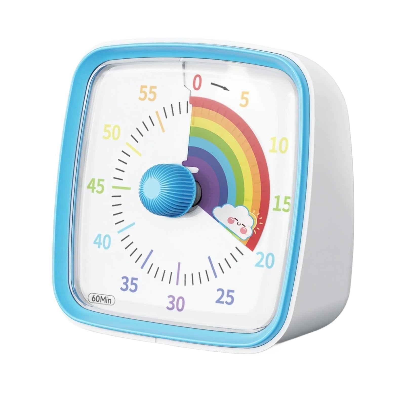 Timer With Night Light 60-Minute Countdown For Kids And Adults Silent Classroom For Home School Reliable Efficient(Blue)
