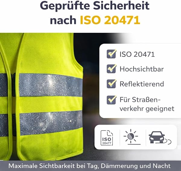 TK Gruppe Timo Klingler 2X Warnwesten ISO 20471 - Pannenweste 2026 Unfallweste Pkw Sicherheitsweste Weste Neongelb reflektierend Auto, Pkw, LKW - Autozubehör (2X Warnweste gelb) - 2
